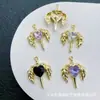 Pingente Pendente Colorido Preservador de Cor Estilo Doce Fresco Coração Asas Espada Gótica Pingente Pingente DIY Brincos de Contas Pulseira Colar Acessórios