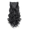 Peruca de Comércio Exterior Cabelo Ondulado Grande Feminino Alongamento de Cabelo com Presilha Conjunto de Sete Peças Peruca Feminina Alongamento de Cabelo Longo Cacheado