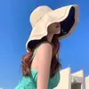 Chapéu de Proteção Solar para Mulheres, Chapéu de Sol de Verão, Anti-UV, Aba Larga, Cobertura Facial para Dirigir, Chapéu de Sol de Borracha Preto, Chapéu de Pescador