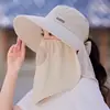 Chal Sombrero para el Sol con Ala Ancha Sombrero para el Sol para Mujer Protección Solar de Verano Uv Paja Sombrero para el Sol de Copa Vacía Plegable