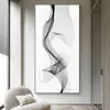 Geometría Moderna Blanco y Negro Línea Pintura Decorativa para Dormitorio Abstracta Minimalista Sala de Estar Comedor Pintura Colgante Porche Lejos frente a la puerta