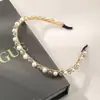 Estilo Coreano Retro Luxo Leve High-End Corrente de Pérolas de Cristal Exquisita Tiara de Cabelo para Adultos Acessório de Cabelo com Strass Prensado para Mulheres