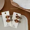 Acessório de Cabelo Presilha de Cabelo Flor Francesa Retrô Design de Nicho Estilo Coreano de Alta Qualidade Gardênia Café Branco Presilha de Cabelo Vintage