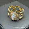 Novo Bracelete de Pérola Barroca Natural Ametista Personalizado Nicho Europeu e Americano Inlaid Citrino Pedra Bruta Bracelete Atacado