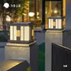 Lámpara de Poste Solar 2025 Nuevo Modelo Nuevo Estilo Chino Lámpara de Jardín Lámpara de Cabeza para Poste de Entrada de Balcón Exterior
