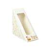 Caja de Papel para Empaque de Sándwich Transparente Ventana West Point Caja de Empaque Triángulo Empaque Desechable para Dim Sum Horneado