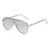 Gafas de Sol Aviador de una Pieza Modelo Nuevo 2026, Gafas de Sol Metálicas de Moda Estilo Ins, Gafas de Sol Personalizadas al por Mayor