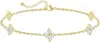 Pulsera de Lazo Incrustada con Diamantes Transfronteriza con Gypsophila, Lujo Ligero, Sencilla, Compacta, Versátil, Pulsera Estilo Ins