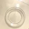 Prato de Borda de Contas Transparente Transfronteiriço Prato de Frutas Prato de Banquete de Casamento Bandeja de Decoração de Casa Estilo Europeu Prato de Petiscos e Doces