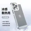 Adecuado para iPhone 17 Funda de Malla Transpirable con Panal de Abeja para Enfriamiento Galvanizado Funda para Teléfono Móvil Apple 16Promax con Película para Lente 15
