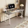 Mesa Plegable para Computadora de Escritorio, Escritorio con Bordes Envueltos, Escritorio para Escribir en Casa, Mesa de Estudio, Casa de Alquiler, Mesa de Comedor Simple, Tocador