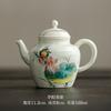 Tazón de polvo de plomo pintado a mano loto de dos tapas tetera gres hecho a mano juego de té kung fu taza justa taza de té taza de té
