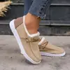 Zapatos de algodón de corte bajo transfronterizos europeos y americanos, nuevos modelos cálidos de felpa con suela gruesa, Amazon color liso europeo y americano venta al por mayor individual talla grande