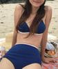 Traje de baño de dos piezas para mujer, bikini sexy de pecho pequeño, traje de baño de dos piezas de cintura alta, traje de baño adelgazante que cubre el vientre, venta al por mayor