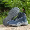 Tênis de alta cano para esportes ao ar livre para casais, sapatos de caminhada masculinos à prova d'água, antiderrapantes e resistentes ao desgaste, sapatos leves para trilha ao ar livre