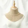 Cuello de punto liso para otoño e invierno para mujer, Bufanda tipo suéter cálido, Chal de cuello alto, Bufanda para el cuello, Pedido mínimo una pieza
