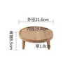 Patas de Madera Maciza Superficie de Tablero de Bambú Engrosado Simple Soporte de Carga Redondo Estante para Flores