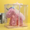 Estilo Boda Flor Eterna Unicornio Navidad Día de San Valentín Regalo Suministros para Floristería Oso Rosa de Espuma de Poliestireno
