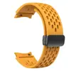 Adequado para Samsung Galaxy watch6 malha fivela magnética silicone Watch5/4 dobra dobra fivela pulseira de 20mm