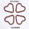 Gran Stock Mosquetón Forma de Corazón Botón para Ropa Infantil DIY Gancho Pequeño Forma de Corazón Mosquetón Corazón Melocotón