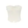 Conjunto de Top Tubo Estilo Sereia e Calças Longas em Estoque, Calças Casuais de Perna Larga de Algodão e Linho para Mulheres, Verão