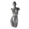 Figura de Acero Inoxidable Cortada Hueca Sala de Exposiciones Comercial Escultura Abstracta Moderna del Cuerpo Humano Adorno de Paisaje Interior Hecho a Medida