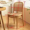 Celebridade da internet apartamento pequeno exterior durável doméstico nórdico empilhável cadeira de jantar ratã plástico cadeira casual restaurante cadeira com encosto