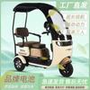 El triciclo eléctrico viene con un cobertizo de una sola pieza para tirar y transportar mercancías para adultos y mujeres para recoger niños para el ocio y pasear triciclo eléctrico