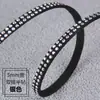 Rope de Couro para Joias DIY com Rebites de Diamante Tiras de Veludo Coreano Preto e Dourado e Tiras de Diamante com Pontos Prateados Tiras de Veludo Acessórios para Roupas