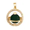 K93 Accesorios para Joyería DIY Estilo Europeo y Americano Color Luna Estrella Polar Arcoíris Zircón Colgante