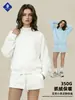 Sudadera de forro polar con cuello semi-alto para mujer, colores macarrón, moda callejera americana, conjunto de chica popular, Isla Cai Xiang