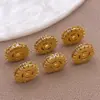 Cobre Chapado en Oro de 18 Quilates Alta Retención de Color Zircón Incrustado Cuentas Espaciadoras Planas para Pulseras y Collares Hechos a Mano DIY Accesorios Espaciadores de Cuentas Rueda