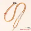 Cordón Tejido a Mano DIY de Hilo de Maíz de 2 mm con Colgante para Hombres y Mujeres, Adecuado para Joyería Dorada, Jade, Cera de Abeja Correa para el Cuello Venta al por Mayor