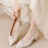 Nicho Hada Brisa Nocturna Suave Elegante con Falda y Zapatos para Mujer 2025 Verano Nuevo Estilo Boca Baja Punta Afilada Tacones Altos
