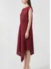 Vestido Irregular sin Mangas para Mujer, Gama Alta, Corte Holgado, Adelgazante, Tallas Grandes, Mismo Estilo que Issey Miyake, Ropa de Mujer Plisada