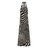 Bestseller transfronteiriço do AliExpress primavera 2026 novo vestido longo feminino com estampa animal, gola halter 783739