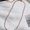 Collar de cuentas de frijol colorido, moderno, ligero, de lujo, de alta gama, con personalidad sencilla, para mujer, joyería de nicho de acero de titanio