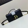 Nueva Bolsa Montaigne de Lona de Alta Gama de Dior, Bolso Cruzado de Cadena de un Solo Hombro Tipo Silla de Montar, Bolso de Hombro Pequeño de Moda Primavera/Verano