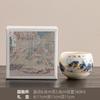 Taza Maestro Agrietada de Horno Ru Taza de Té Grande para el Hogar Adecuada para el Juego de Té Kung Fu Hilo Dorado Caja de Regalo para Taza de Té