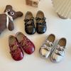 Sapatos de Couro Femininos Estilo Coreano 2026 Primavera e Outono Novo Modelo Laço Sapatilhas de Bailarina Princesa Mocassins Slip-On de Solado Macio