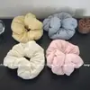 Goma para el pelo tipo choux de crema de estilo coreano, suave, rellena de algodón, 2026, nueva colección de primavera, dulce y fresca, para coleta