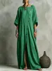 2026 Sitio Web Independiente Europeo y Americano Amazon Aliexpress Vestido Casual Irregular de Longitud Lateral de Cuello Redondo de Longitud al Suelo Nuevo de Primavera y Verano