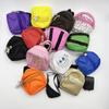Monedero pequeño con cremallera de doble hombro, llavero, mini colgante de mochila pequeña, europeo y coreano, pequeña mochila escolar, llavero, fábrica mayorista