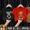 Camiseta de Manga Corta de Verano para Niños 2026 Nuevo Modelo Top de Algodón Puro de Manga Media para Niños Mayores Atuendo de Verano Elegante de Moda