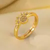 Comercio Exterior Transfronterizo Anillo Abierto Brillante Sol y Luna Colgante Circonita Micro-pavimentada Acero de Titanio Collar Pulsera Diseño Pareja Par