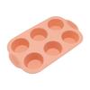 Molde de Silicone Atacado 6 Peças Forma de Muffin Redonda DIY Resistente a Altas Temperaturas Molde de Bolo de Silicone Ferramentas de Confeitaria para Cozinha