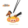 Colgante para Bolso de Pequeño Pegaso de Cuero Genuino Estilo Nuevo Hecho a Mano Llavero de Caballo de Piel de Cabra Colgante con Borla