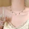 Collar de Estrella de Circonita Colorida Nuevo 2026 para Mujer, Cadena para Clavícula de Lujo Ligero de Nicho con Colgante de Borla de Alta Gama