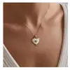 Amazon Transfronterizo Nuevo Collar Dorado Redondo de Rosa Moda para Niñas Elegante Temperamento Estilo Mid-Century Cadena para la Clavícula