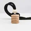 Tapa de Botella de Perfume con Hebilla de Cuerda Oculta de 5 Líneas, Tapa de Cinco Líneas Grado A con Cuerda de Colores, Tapa Roscada de Madera de Loto, Soporta Marcado de Logo Personalizado